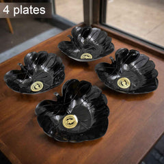 Ceramic Tea Cup Set – 8-Piece with Leaf Serving Bowls | A One