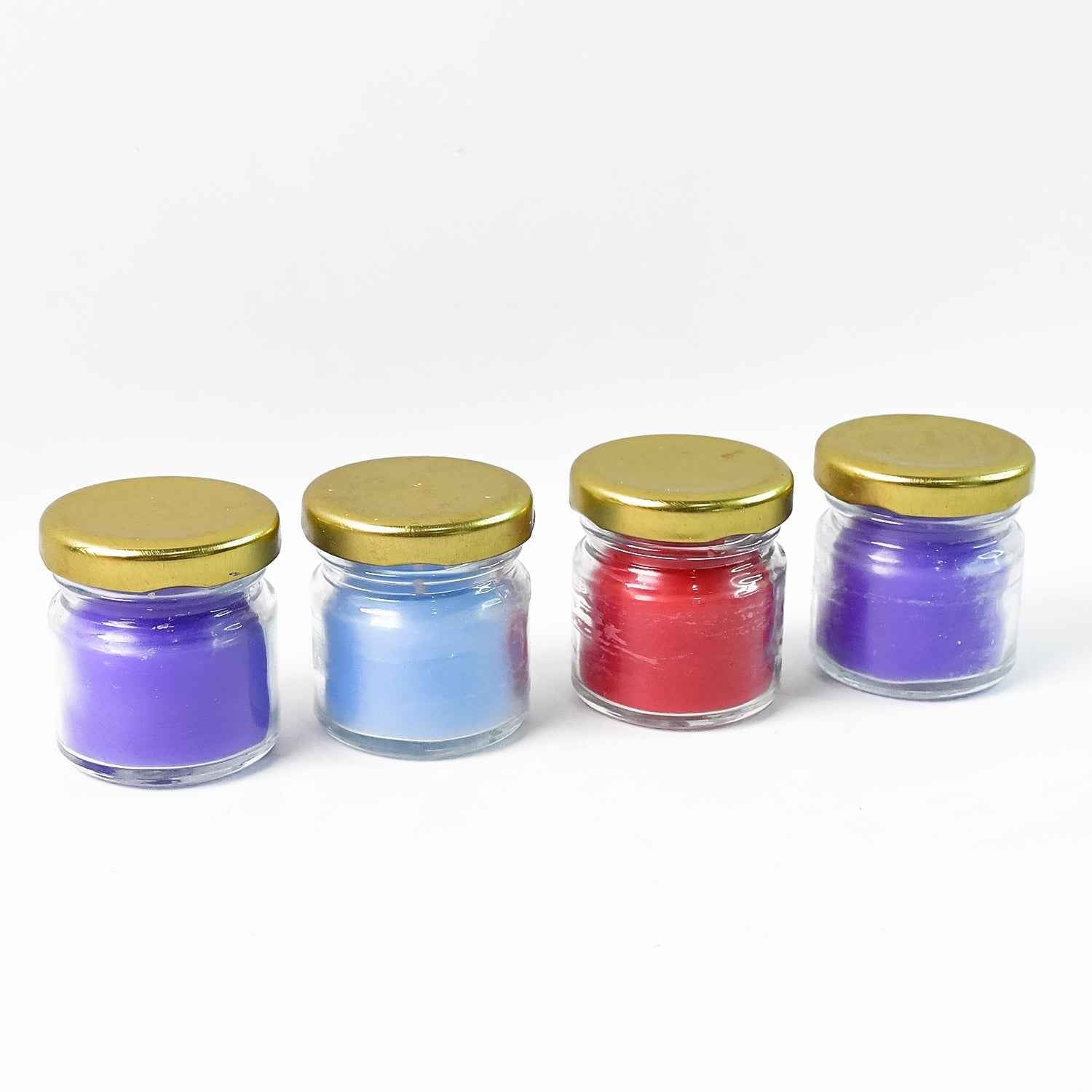 Wax Candle Set in Glass Jars – Elegant Flameless Home Decor