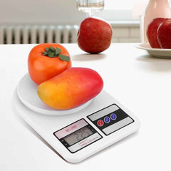 Digital kitchen food scale with a stainless steel platform for precise measurements.