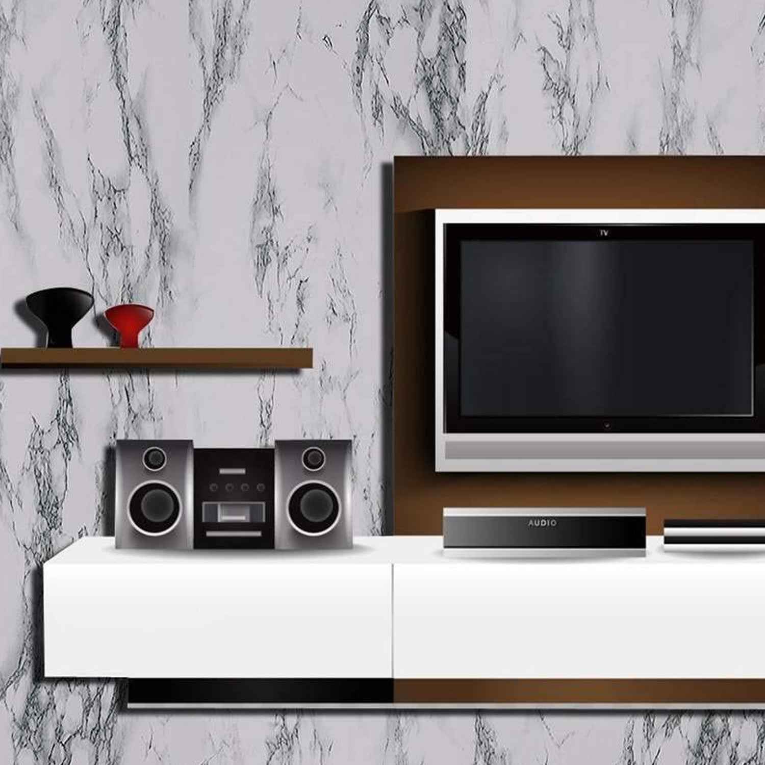 Marble Kitchen Wallpaper – Easy Peel & Stick Renovation 2m x 60cm