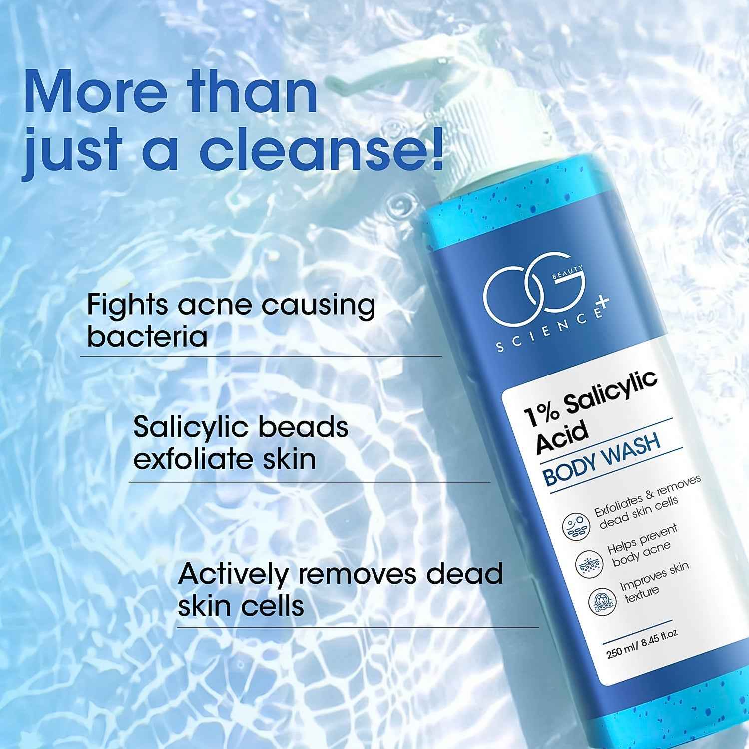Salicylic Acid Body Wash – 1% Anti-Acne Exfoliating Gel