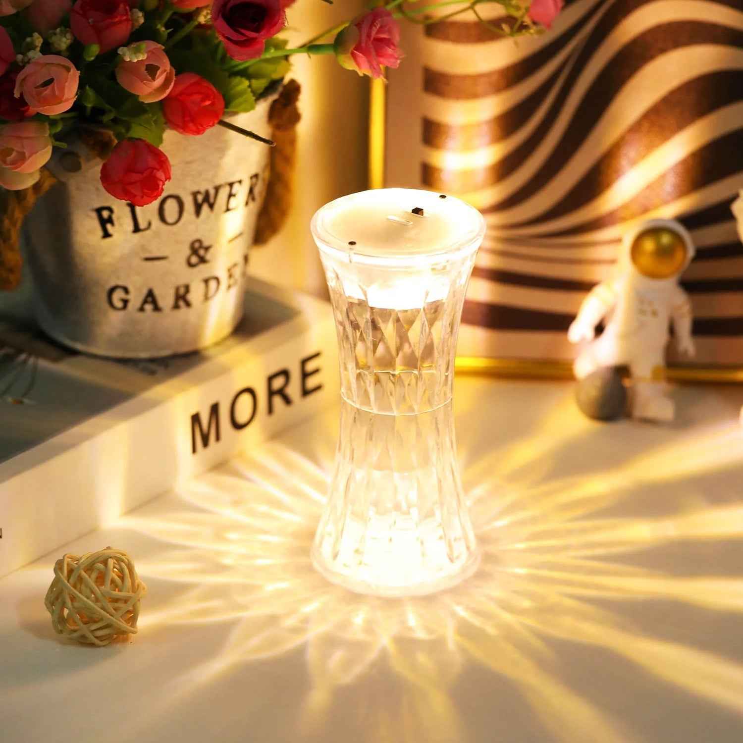 Crystal Night Light – Soft Glow Table Lamp for Bedroom | Indo Glow