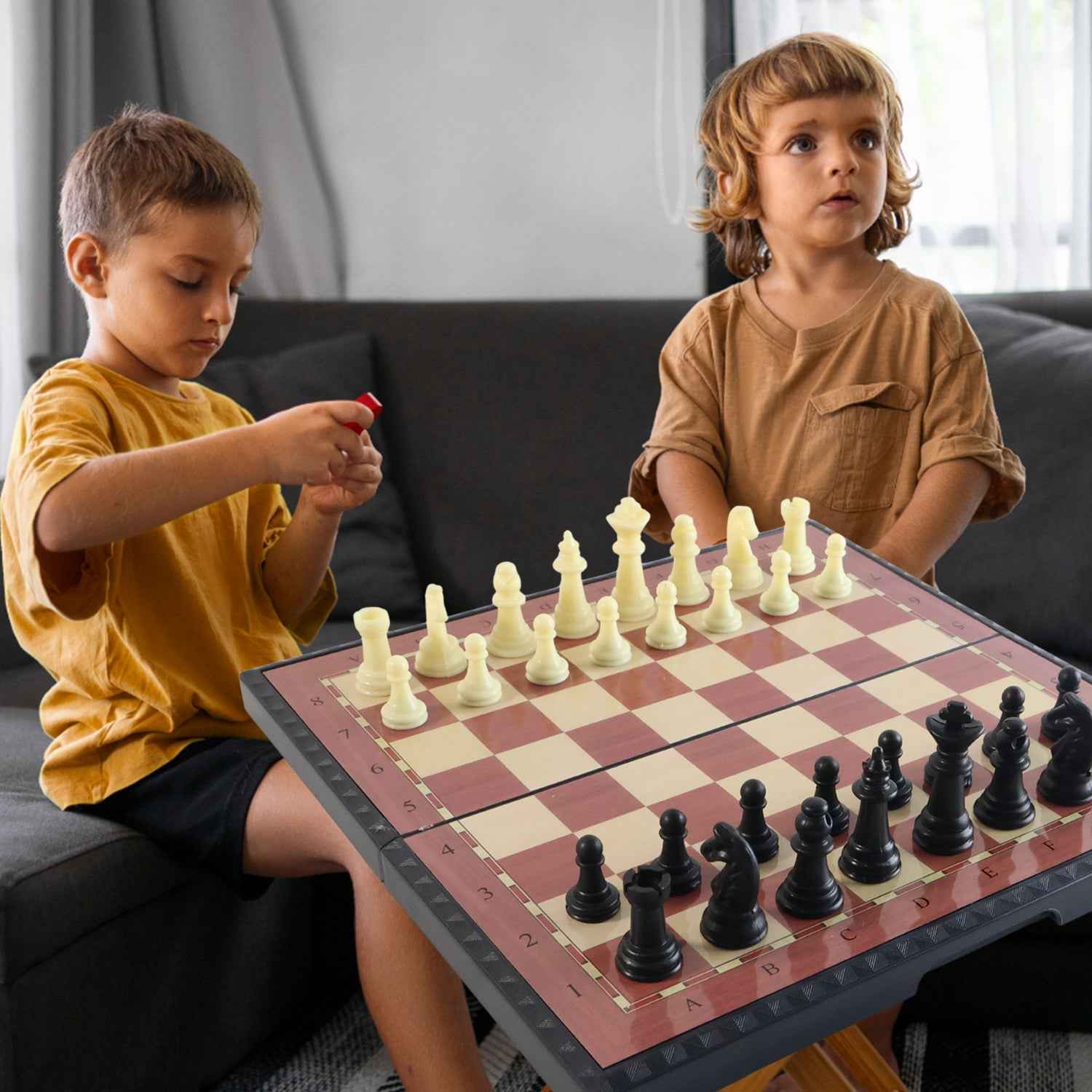 Foldable Magnetic Chess Board - Travel Friendly 24x24 cm