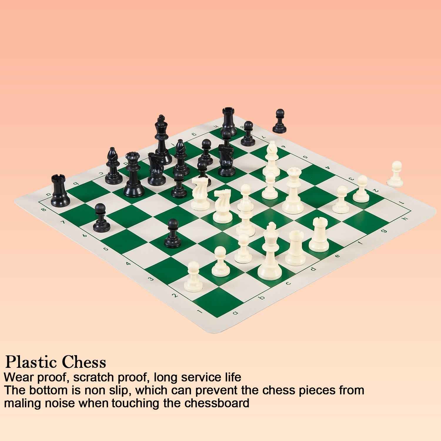 Portable Chess Set – Big, Foldable, Travel-Friendly Vinyl Board