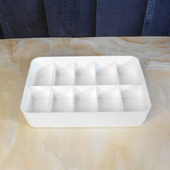 A set of two 10-grid storage boxes, ideal for organising small accessories in drawers or shelves.