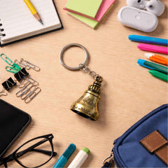 Temple Bell Keychain – Durable Metal Spiritual Charm