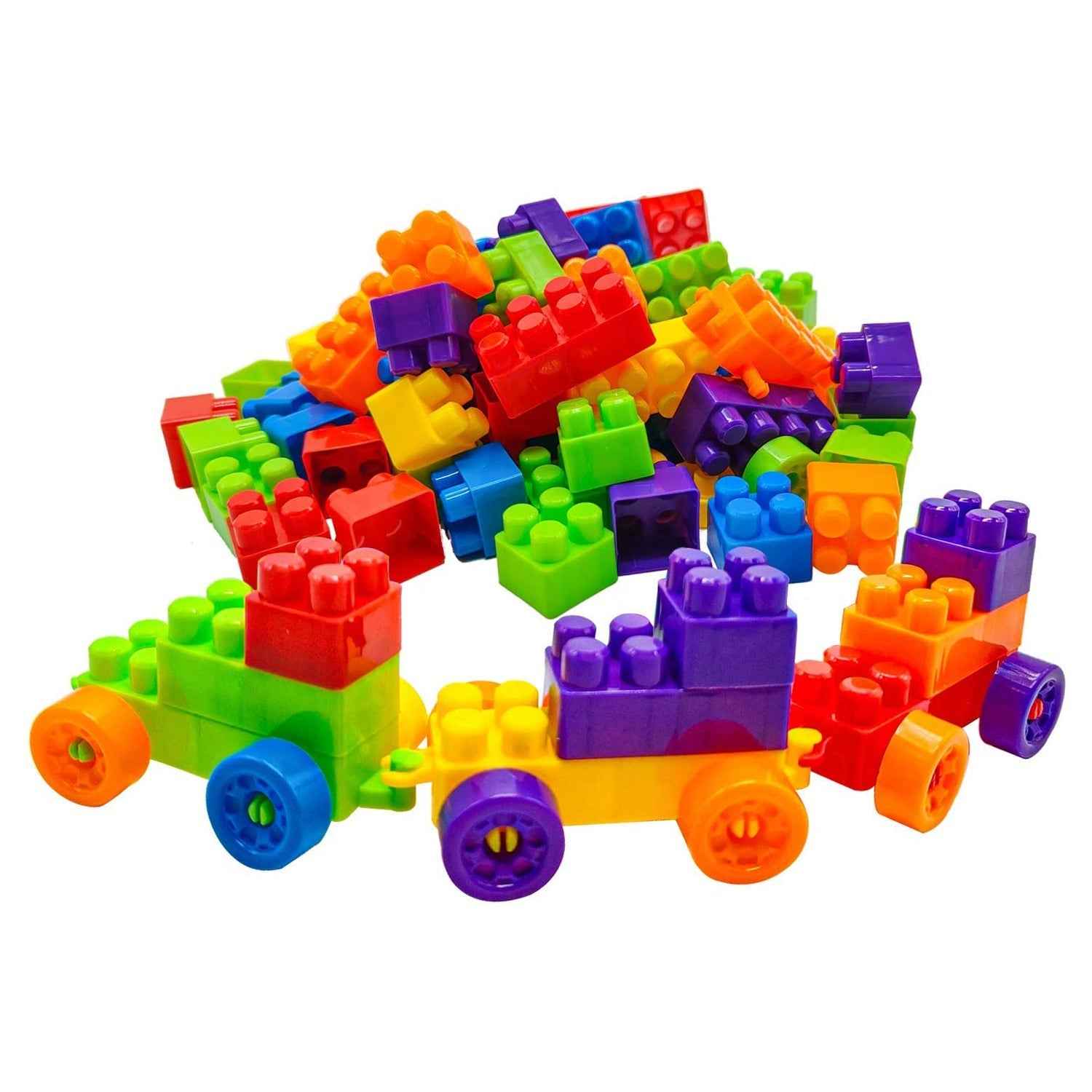 Kids' Block Set – 60 Pcs Multicolor Learning Bricks | Little Blocks