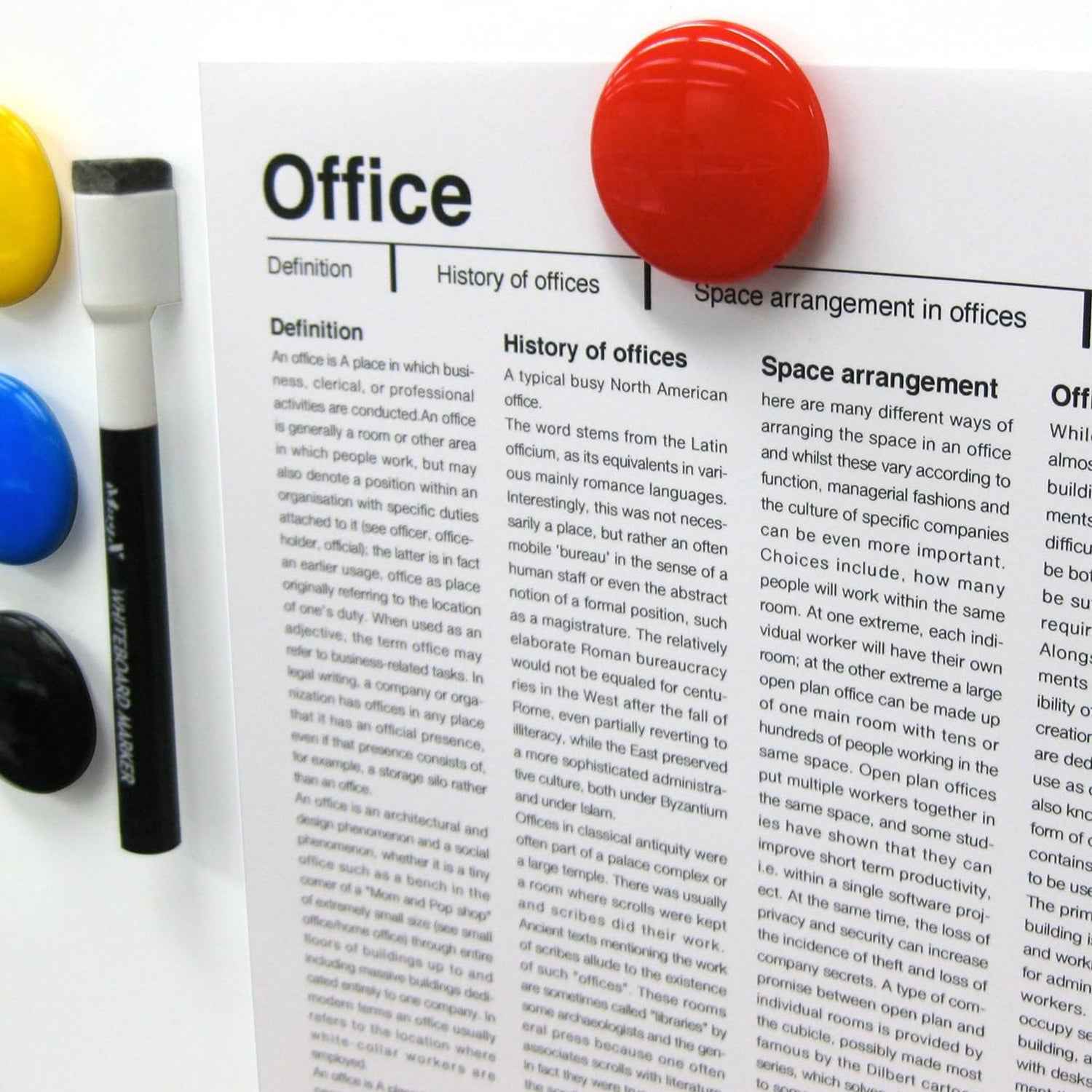 Yellow Magnetic Buttons – Strong Grip Circular Board Magnets