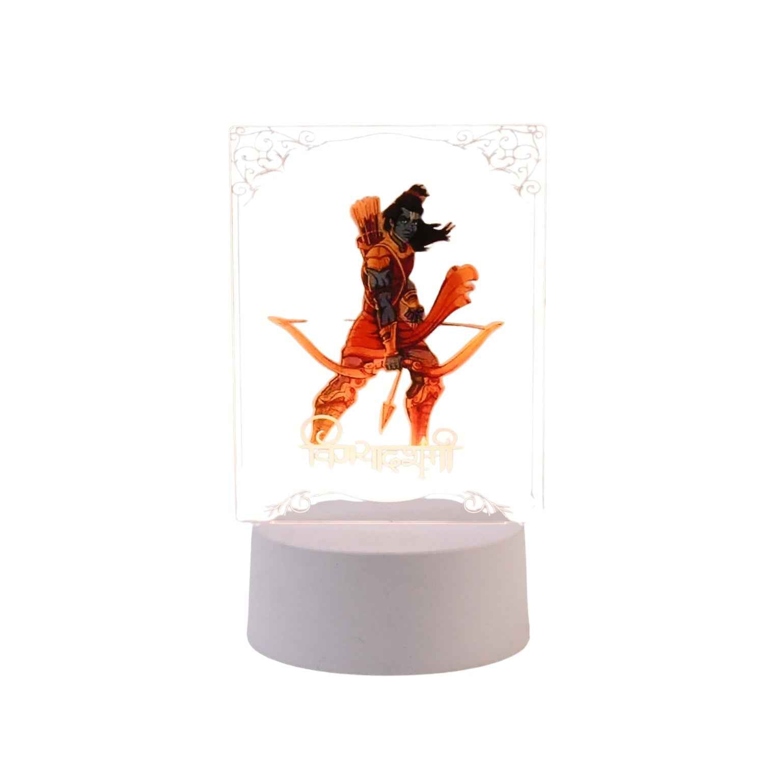 Lord Shree Ram 3D LED Night Lamp with Soft White Light
