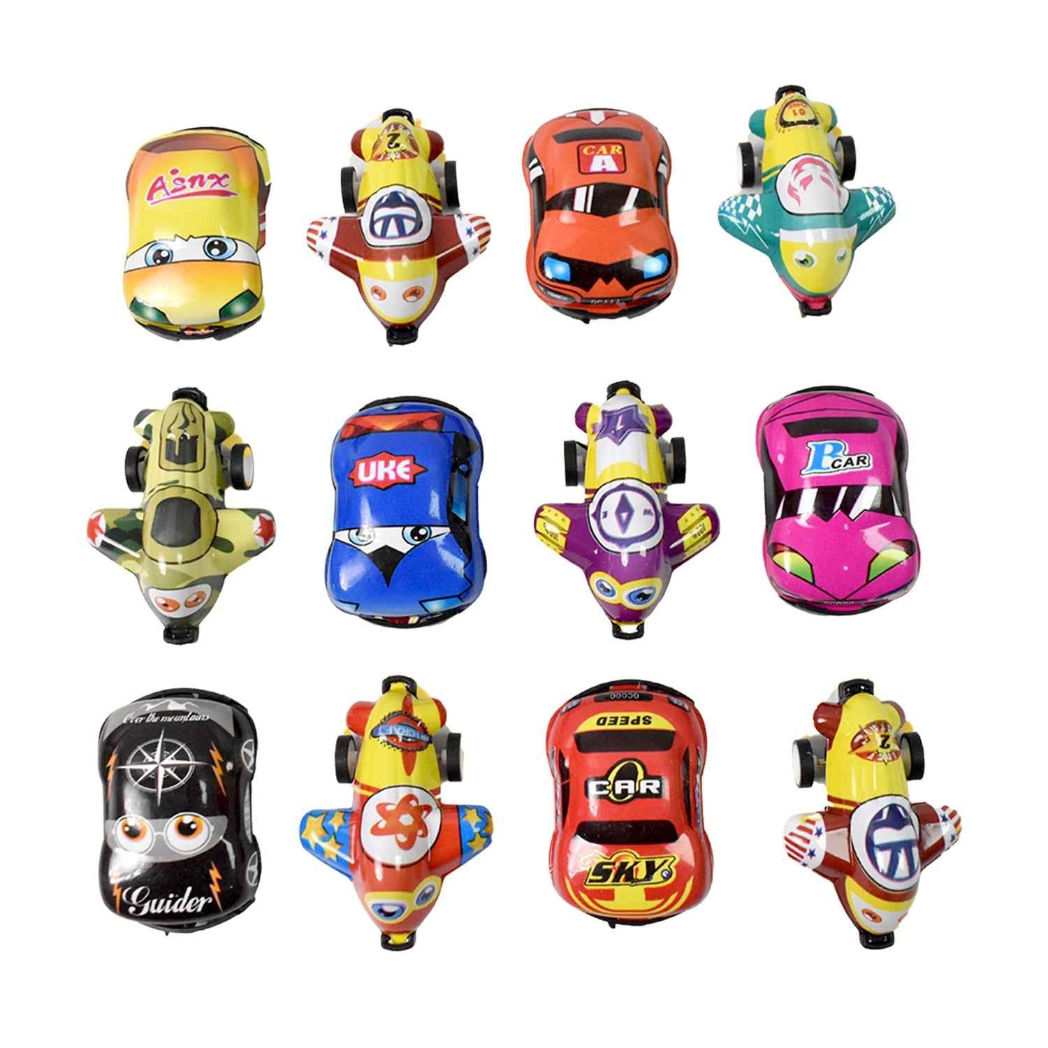 Mini Pull Back Car Toy Set – 12-Piece Vehicle Collection | Aditi