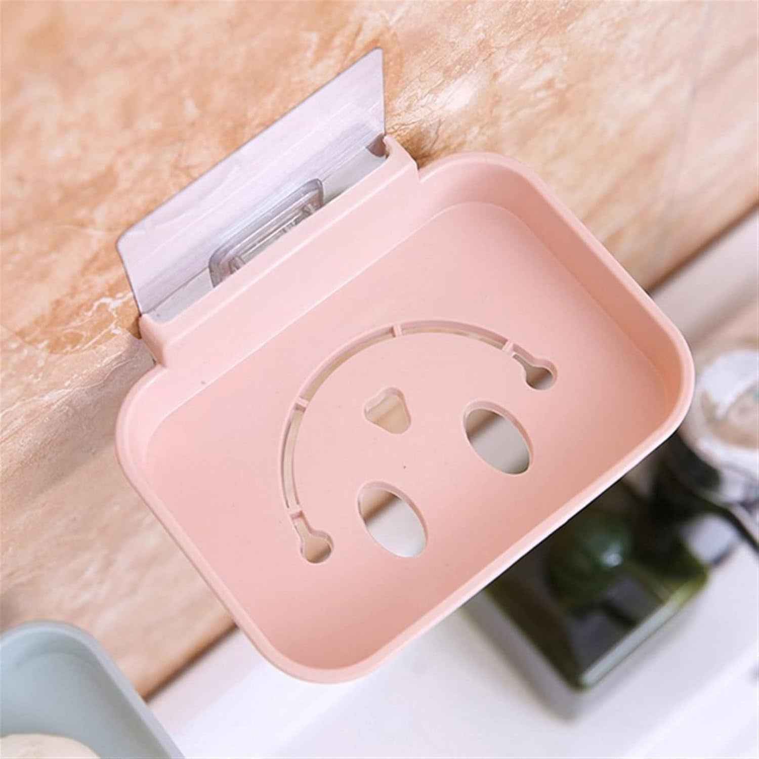 Wall Mounted Soap Dish Holder – Self Adhesive with Drainage