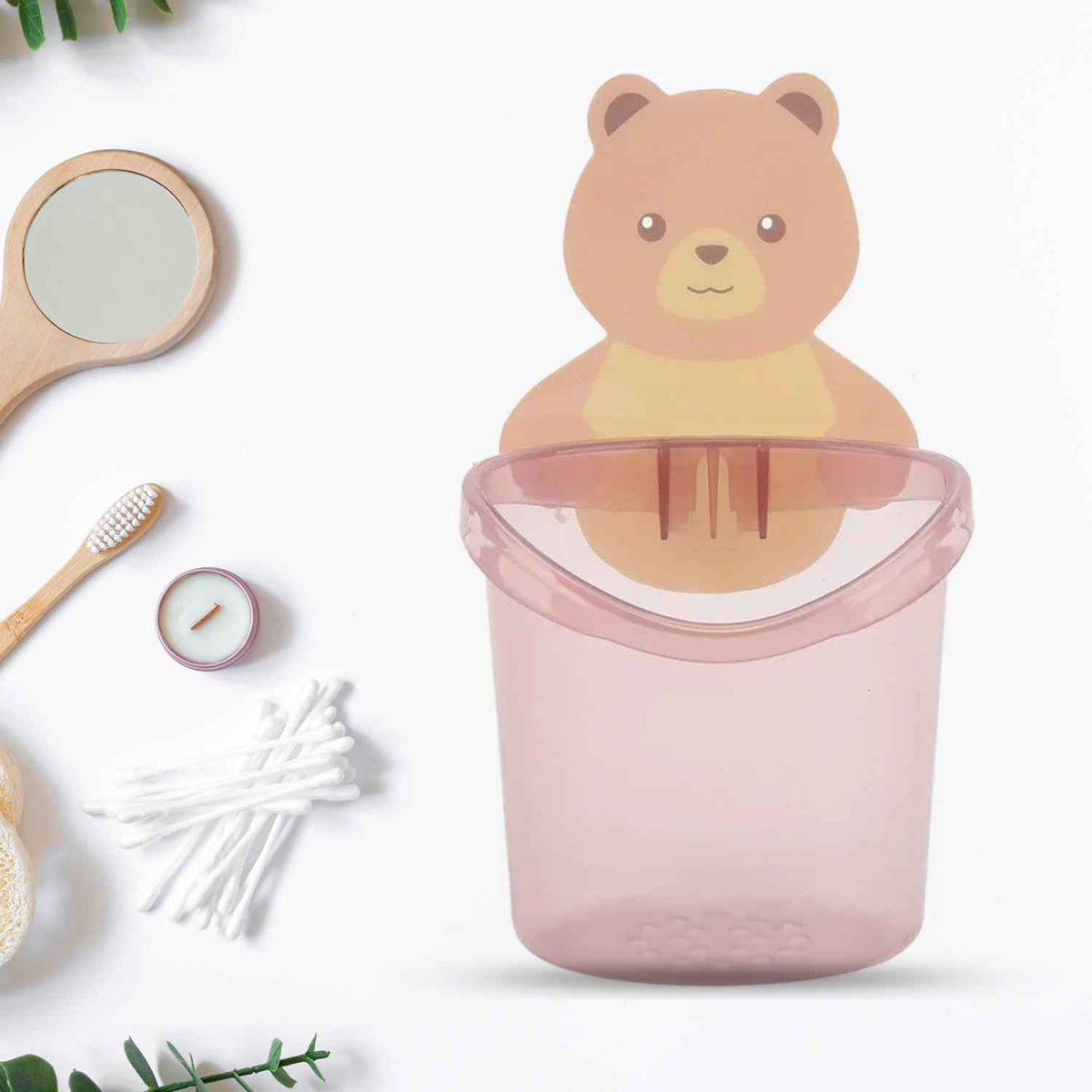 Teddy Bear Toothbrush Holder – Wall Mount, Self-Adhesive | BrushedUp
