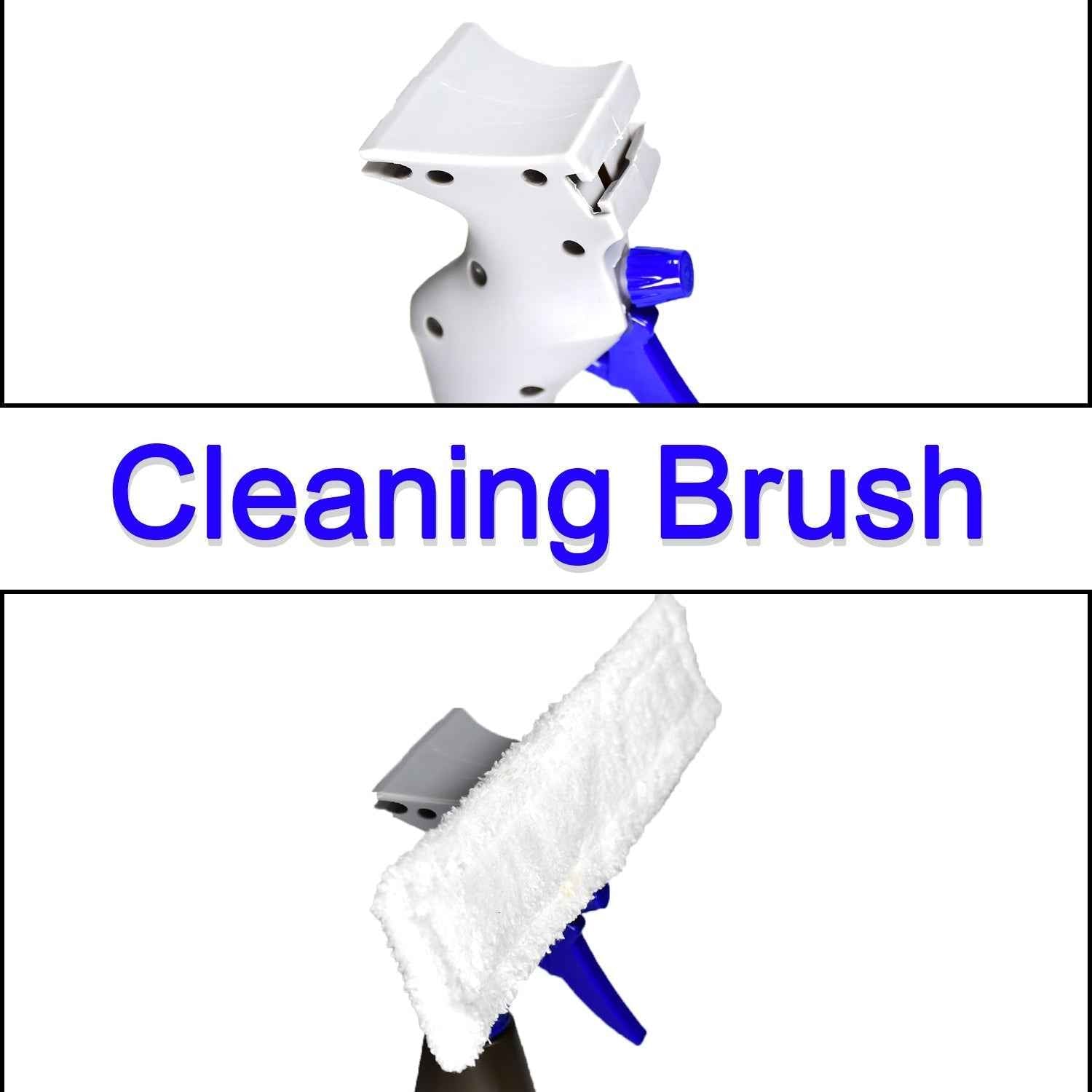 Glass Cleaner Brush – 3-in-1 Spray Type Tool | Velvet Wipe