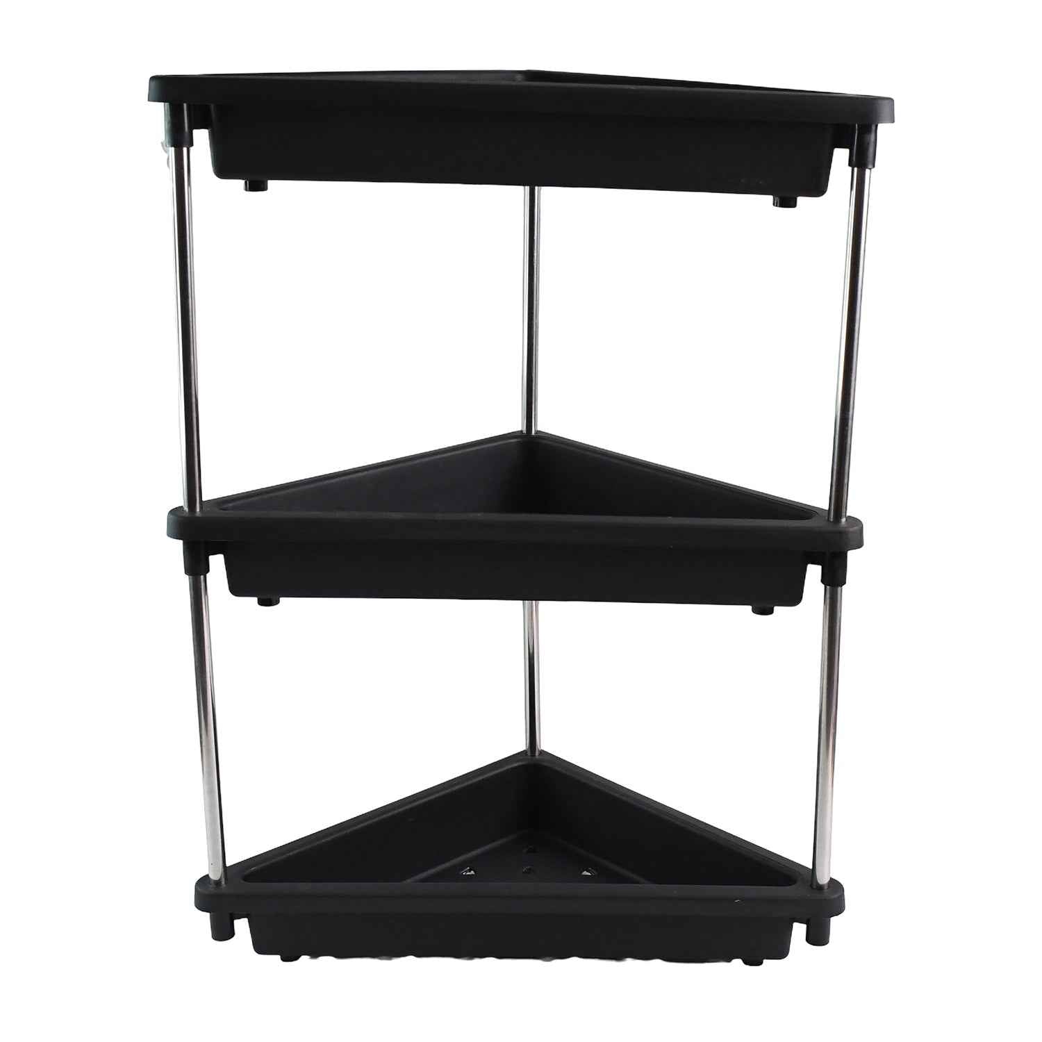 Plastic Corner Storage Rack – 3-Layer Space-Saving Shelf