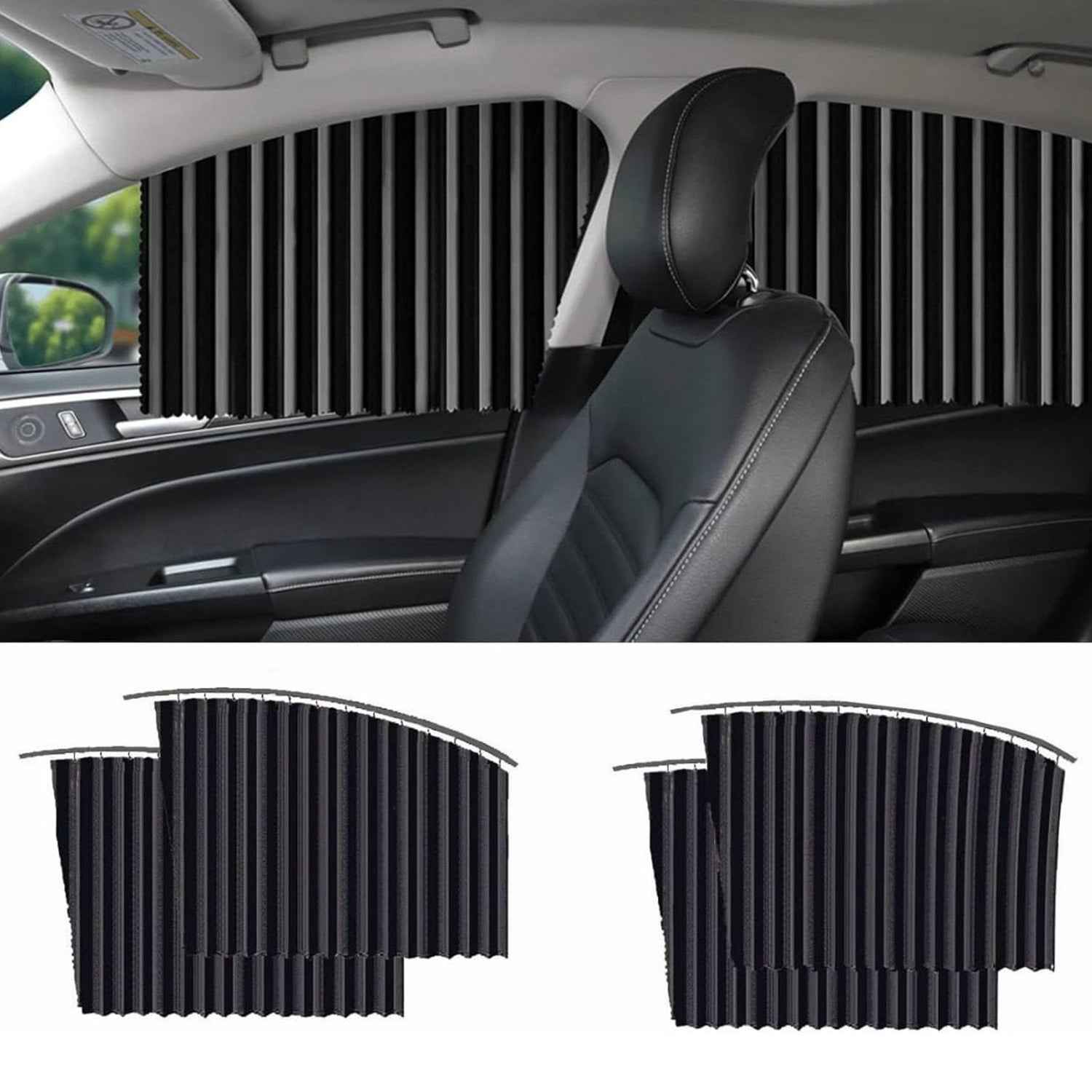 Car Window Sunshade – 4 Pcs Magnetic Set for UV & Privacy | Velvet Wheels
