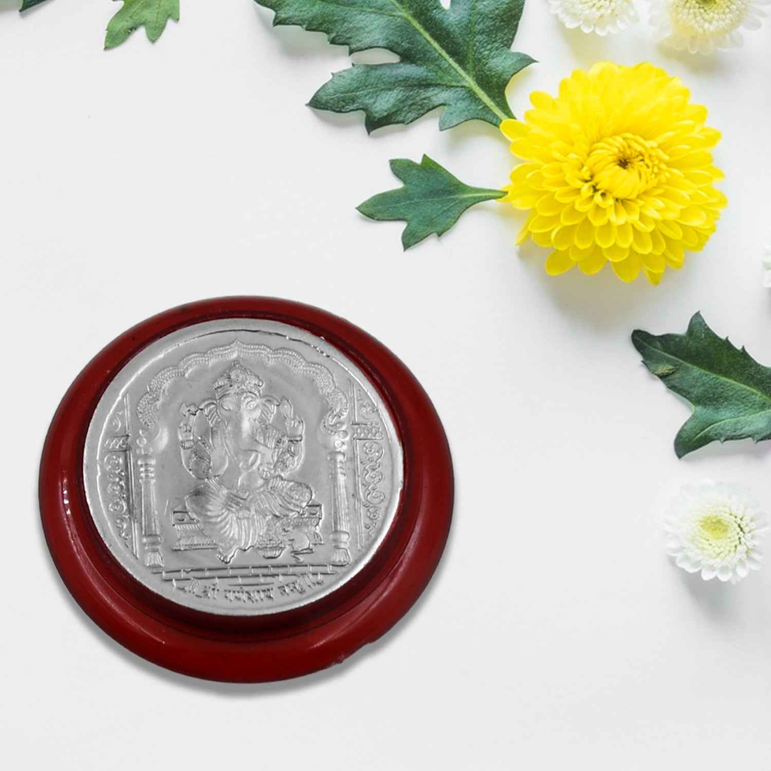 Stack of Decorative Ganesh Coins, perfect for bulk gifting during festivals.