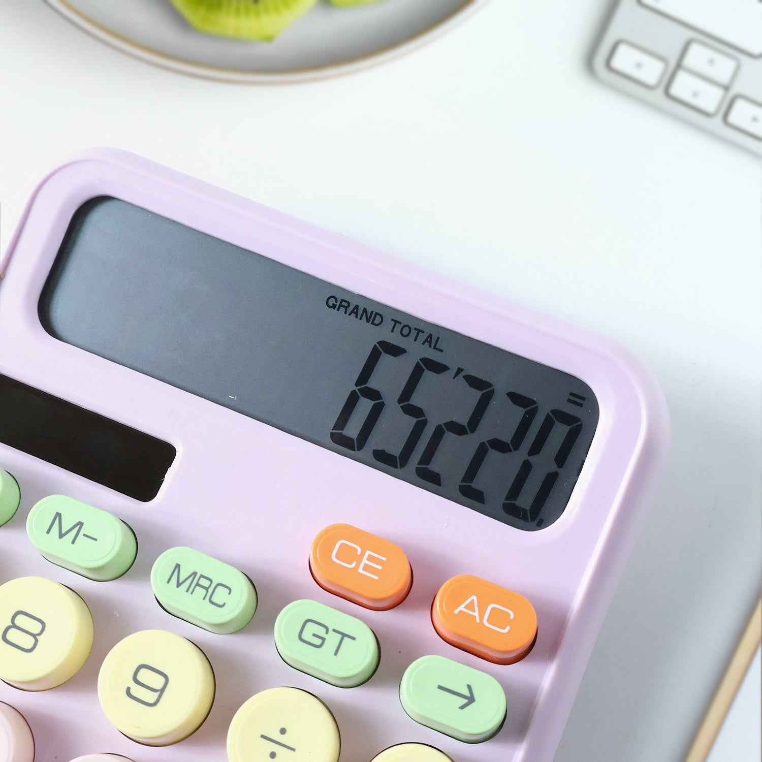 Desktop Calculator – Large Display & Soft Multicolor Keys