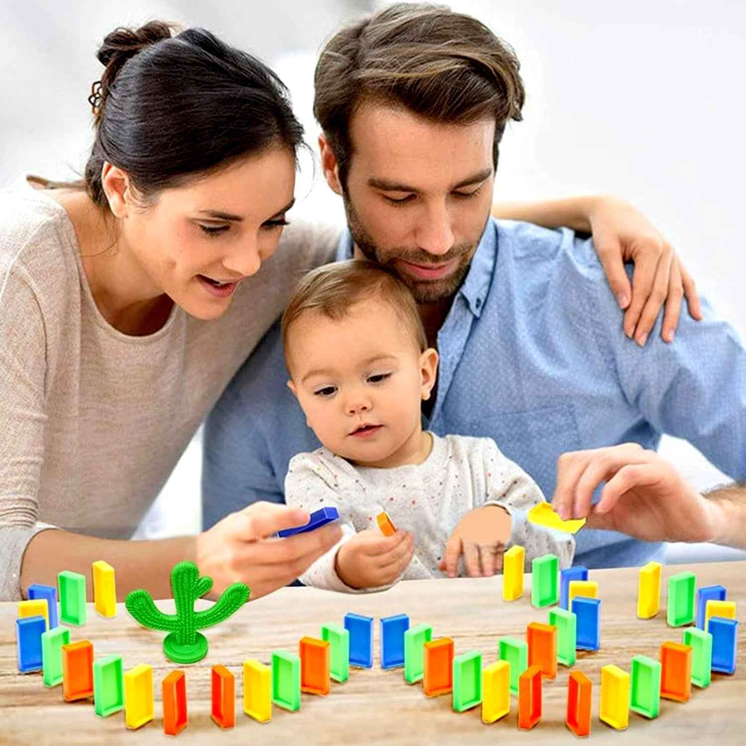 Domino Train Set – 60-Piece Automatic Block Laying Toy | Little Blocks