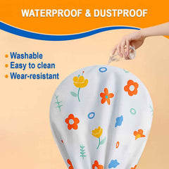 Flower-Printed Fan Cover – Durable Dust Protection 130x26 cm