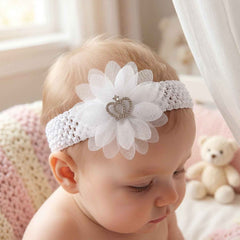 Baby Hair Headband Ð Soft Elastic Floral Crown Accessory