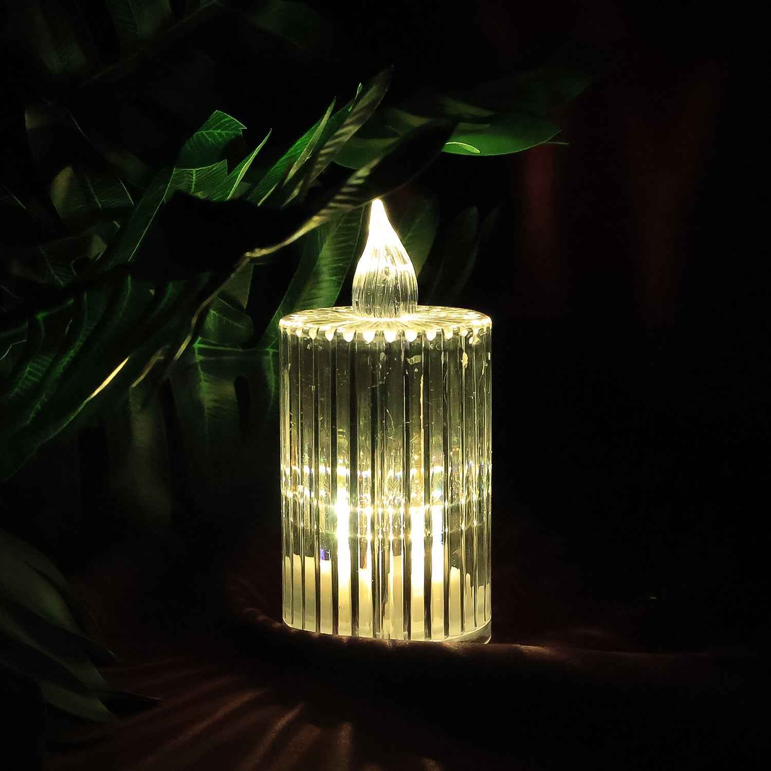 LED Flameless Candle Lights – Premium Crystal Effect Set of 5