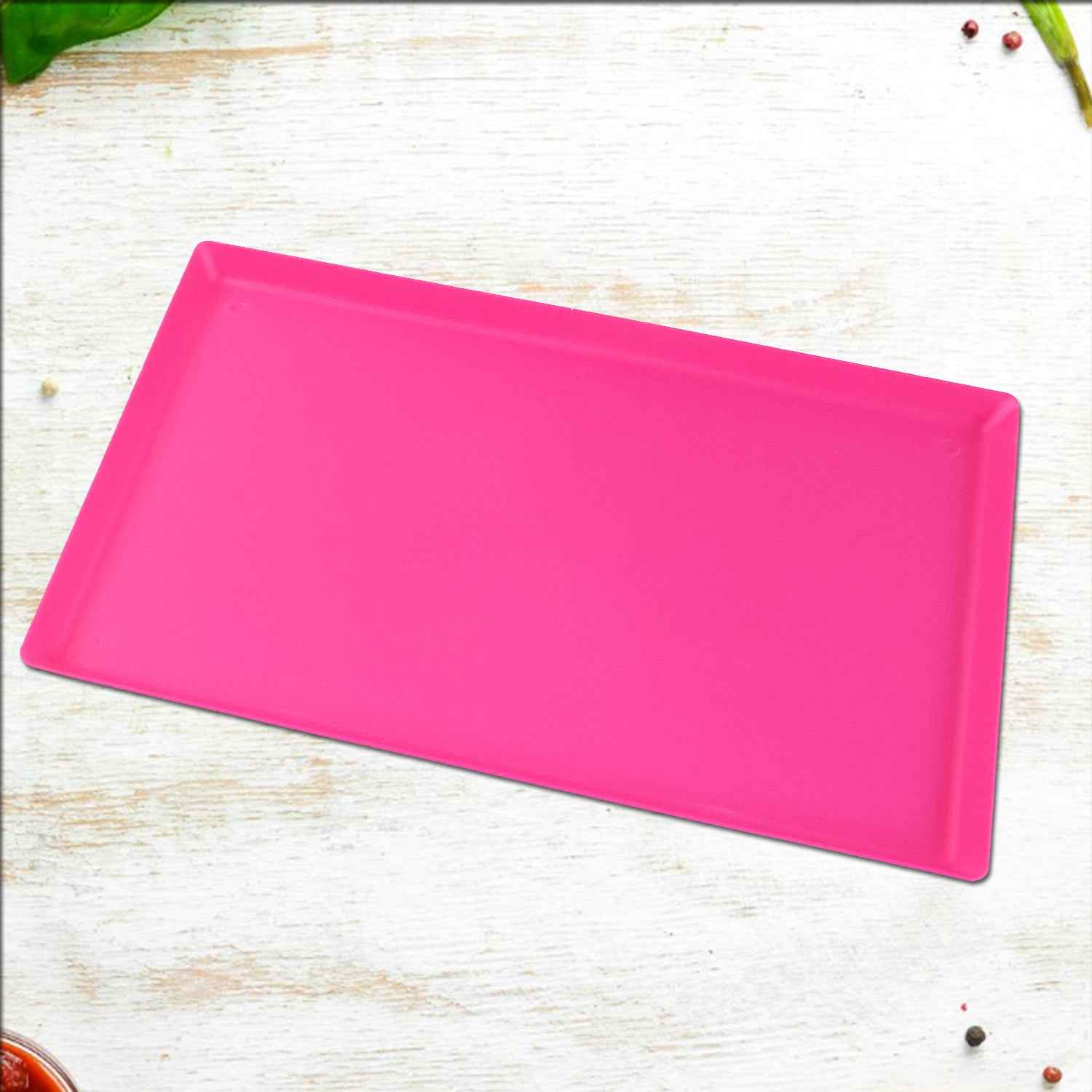 Plastic Kitchen Tray – Durable Modern Hollow Design 40x25 cm