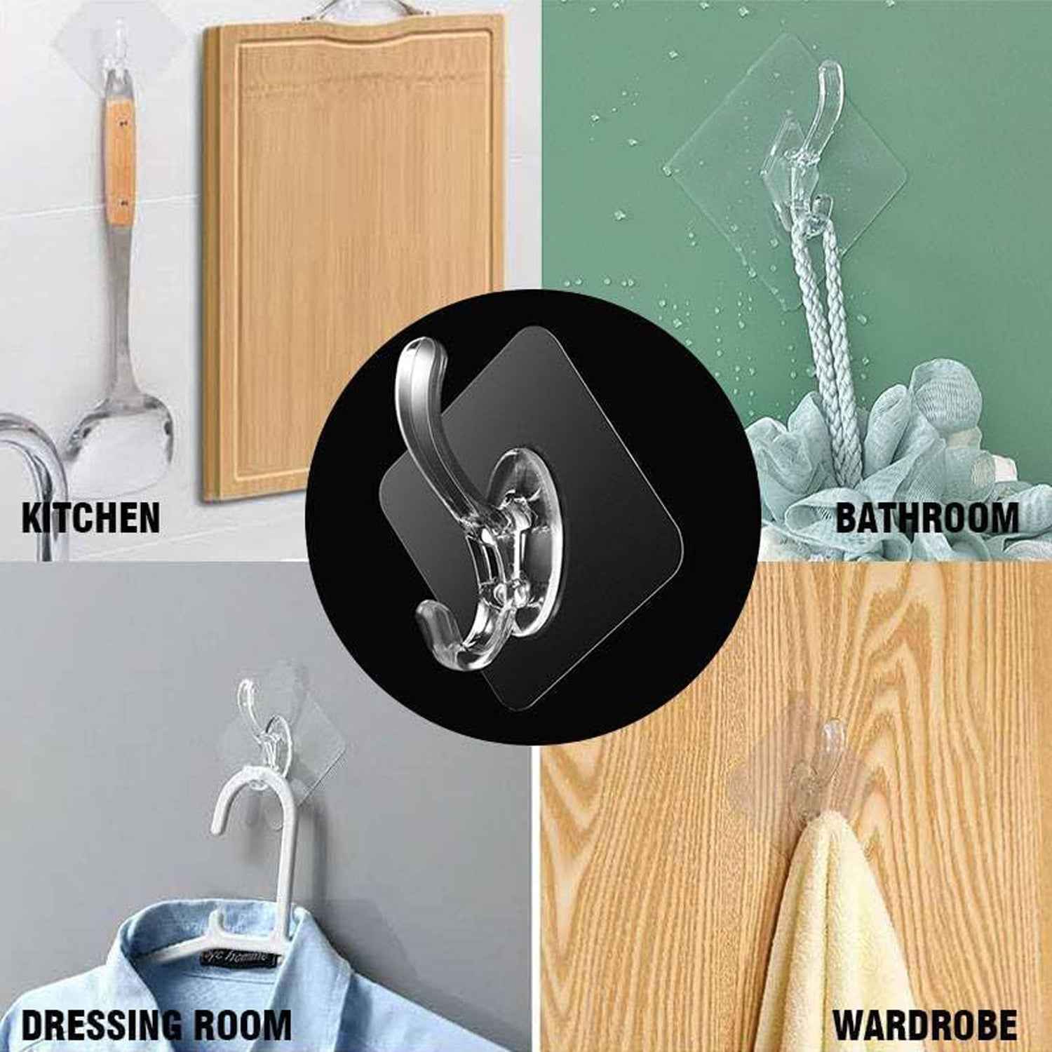 Strong Adhesive Wall Hook Ð No Drilling, Space Saver for Home
