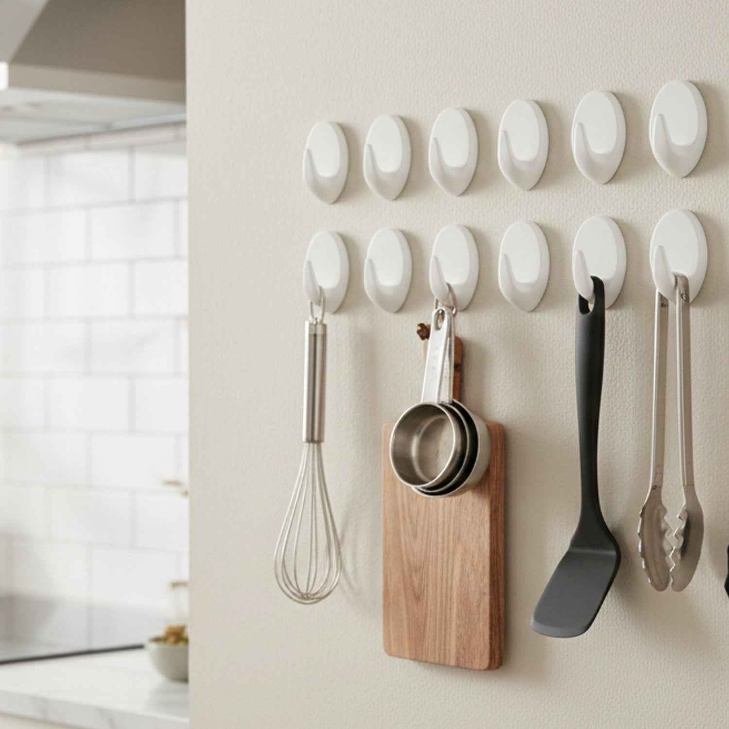 Self Adhesive Wall Hooks – Strong Hold, No Drilling (12 Pc)