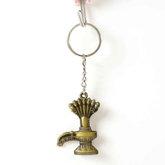 Lord Shiva Shivaling Metal Keychain – Durable Spiritual Accessory