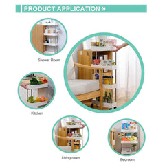 4 Layer Kitchen Trolley with Wheels – Multipurpose Storage Organizer