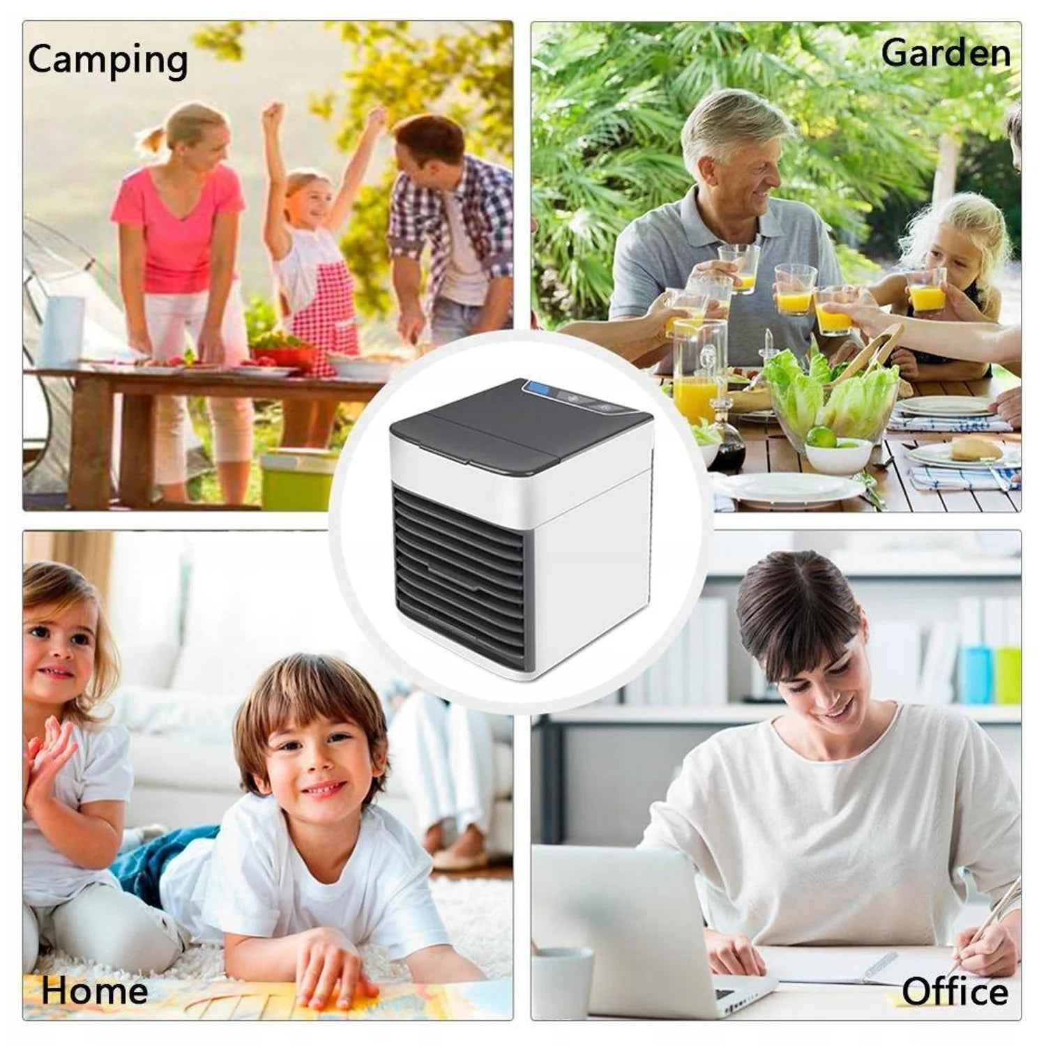 Office Essentials Combo Set – Mini Air Cooler & Water Bottles