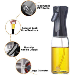 Oil Spray Bottle 300ml – Fine Mist Glass Dispenser for Cooking
