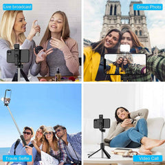 Wired Selfie Stick with Extendable Handle & Tripod Stand