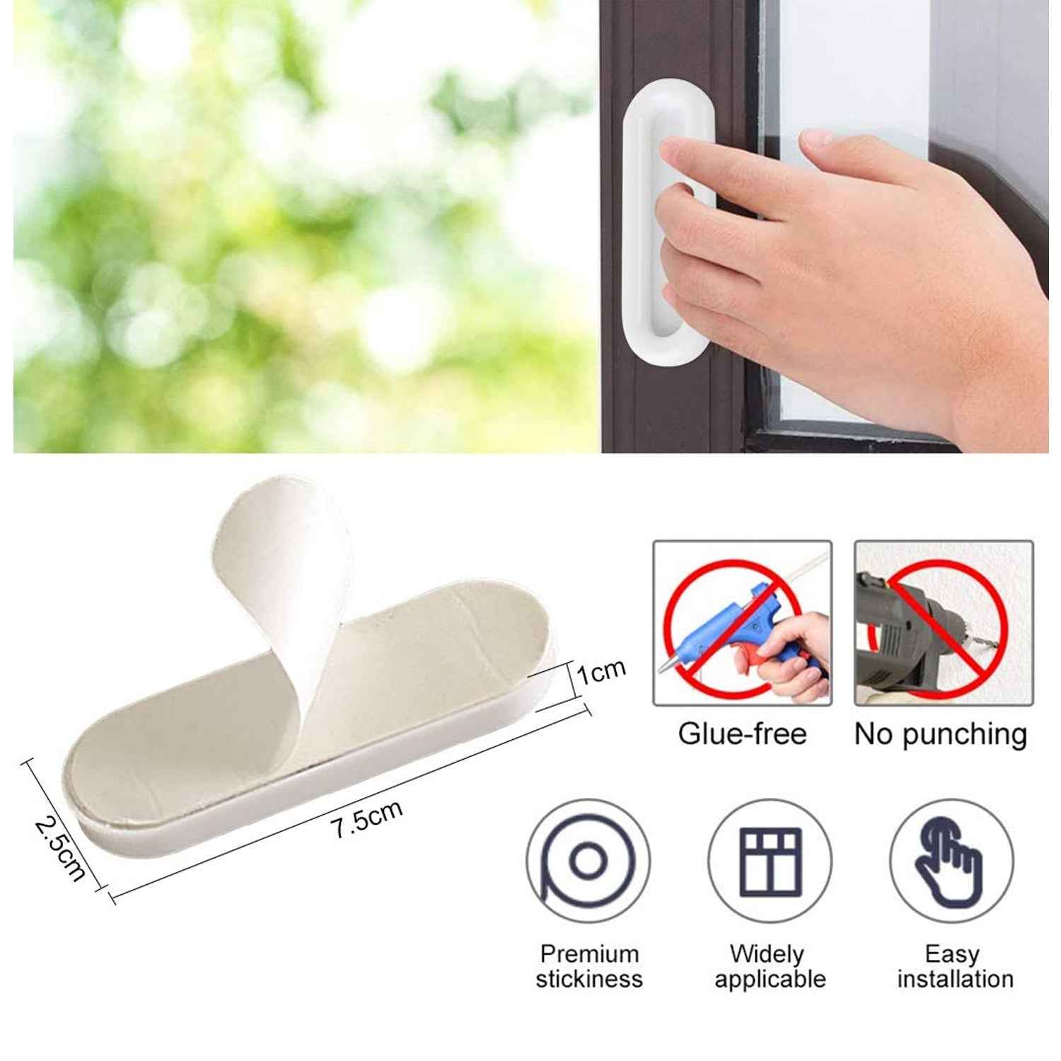 Self Stick Push Pull Helper – Easy No-Drill Cabinet Handles (4 Pc)