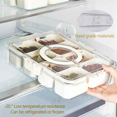 6-Compartment Fridge Storage Box – Leak-Proof, Space-Saving Organizer