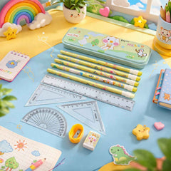 Cartoon Geometry Box Set – Fun & Organised School Supplies