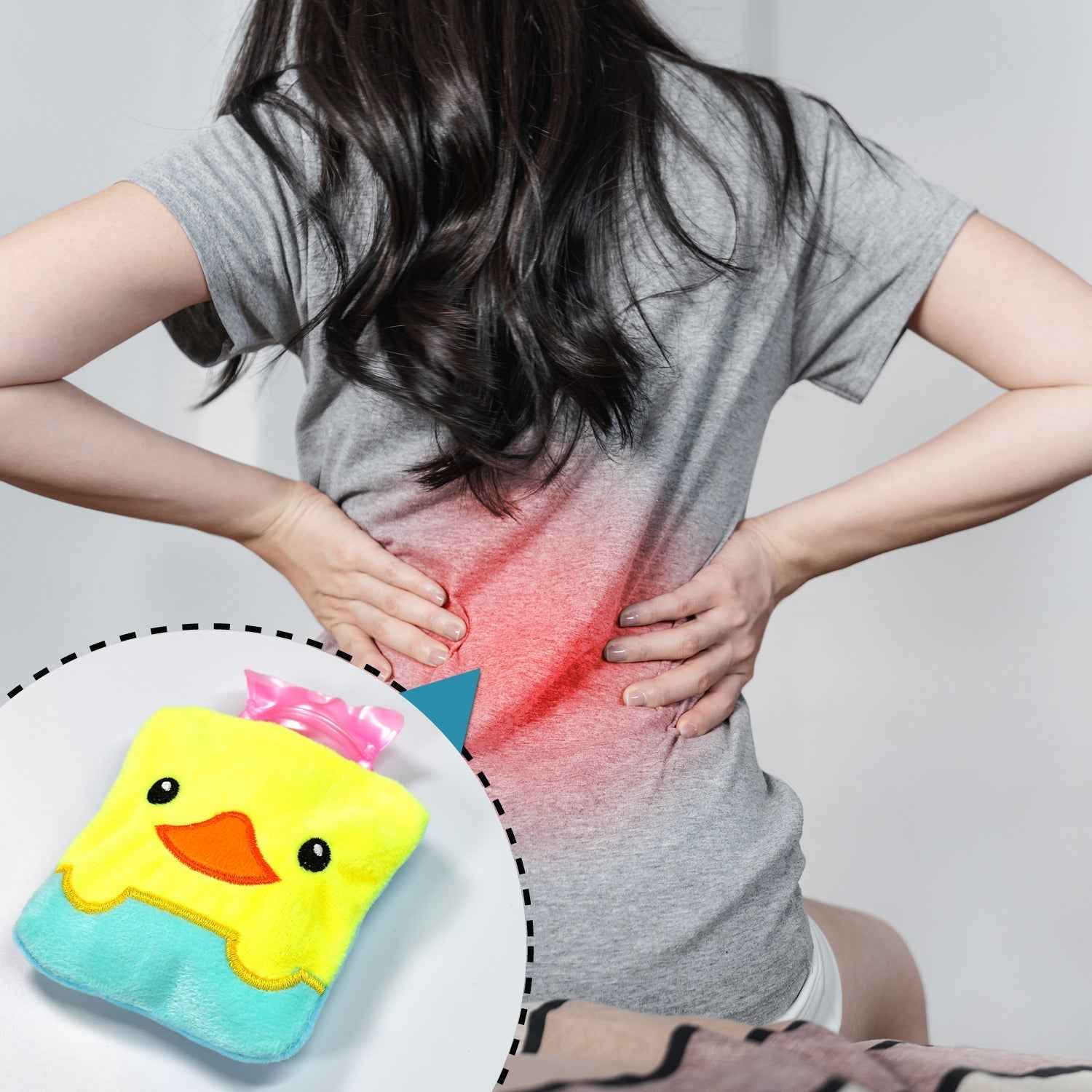 Small Hot Water Bag – Yellow Duck Design for Pain Relief | Velvet Wellness