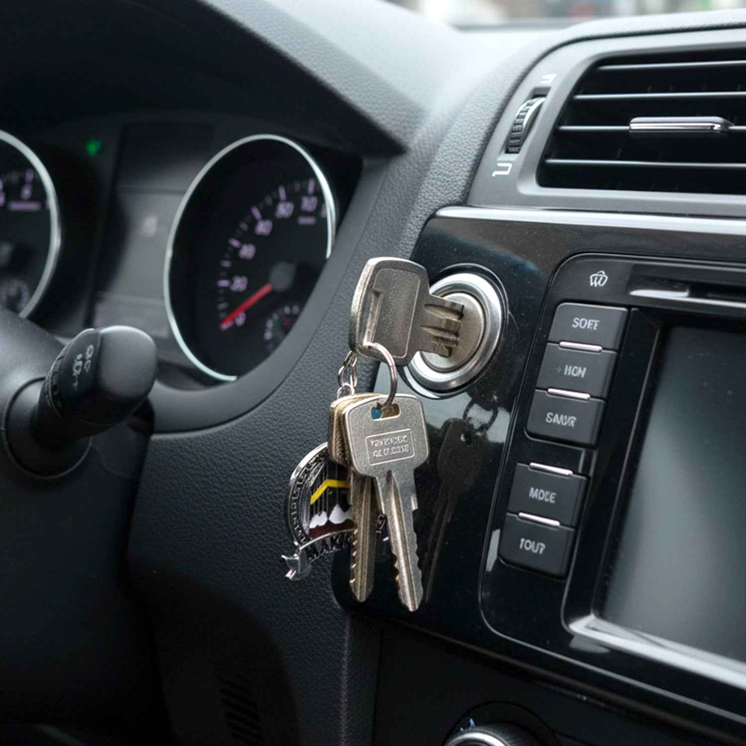 Makkah Design Metal Keychain – Elegant Islamic Accessory