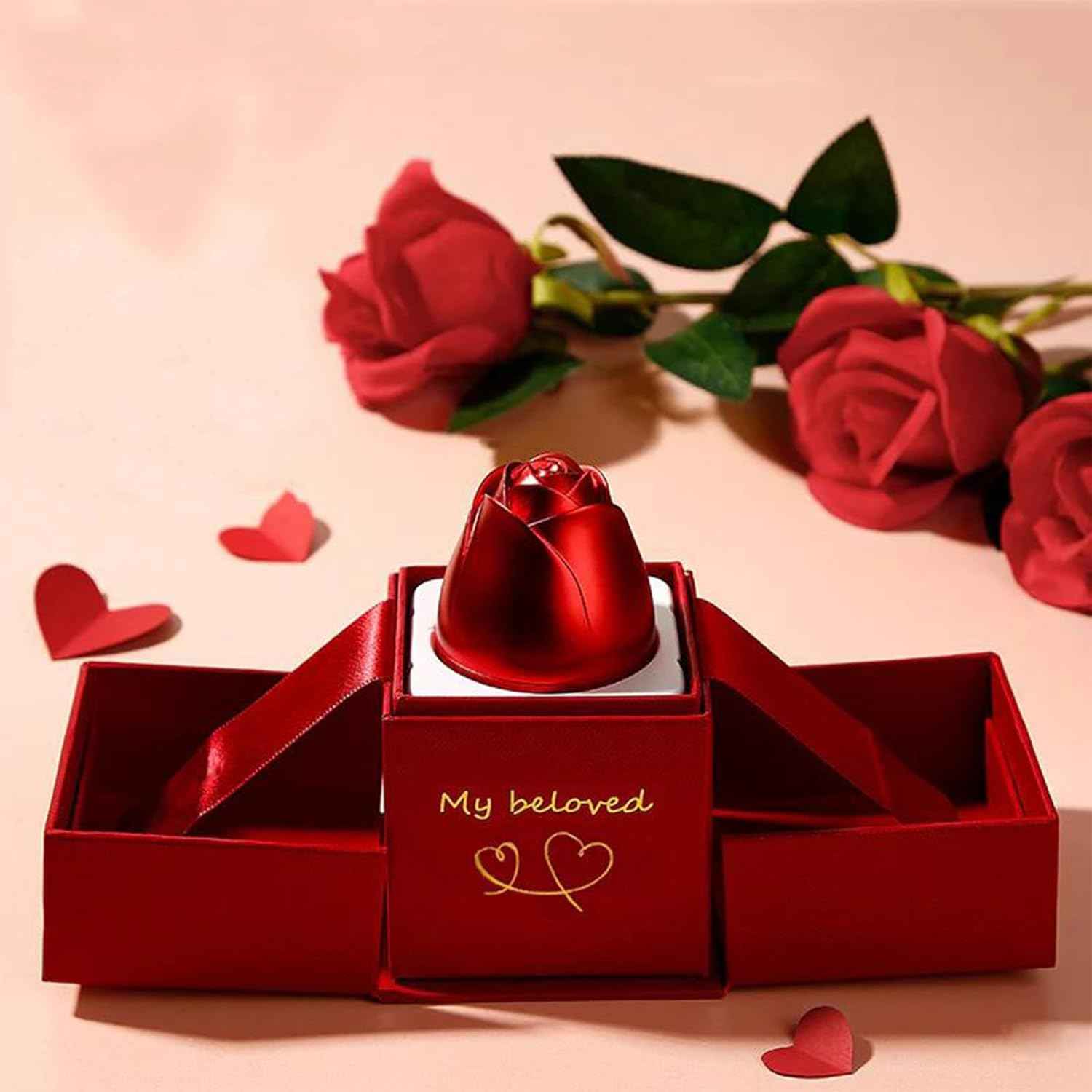 Rose Ring Box Jewellery – Romantic Gift with Magical Presentation