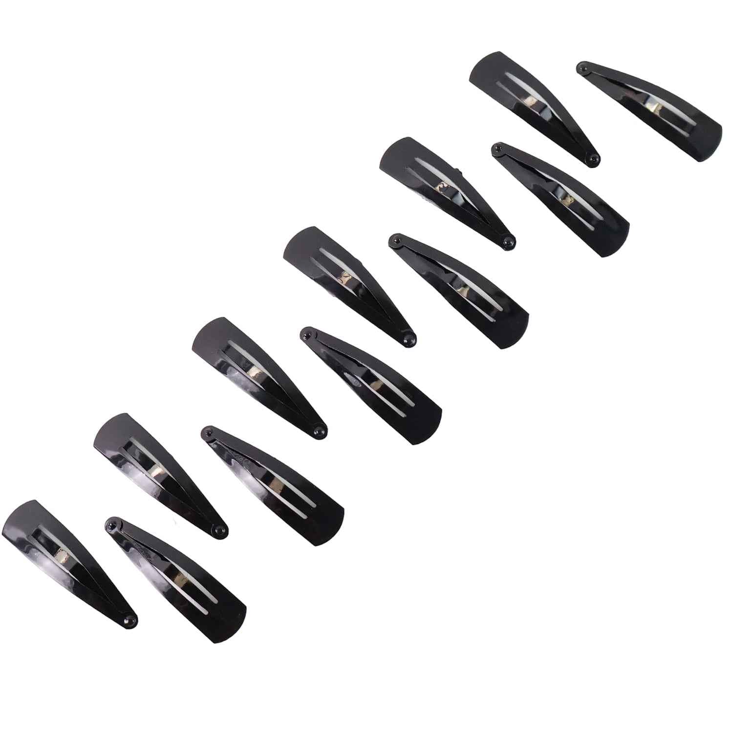 Complete set of 12 versatile Metal Hair Clips for women and girls.