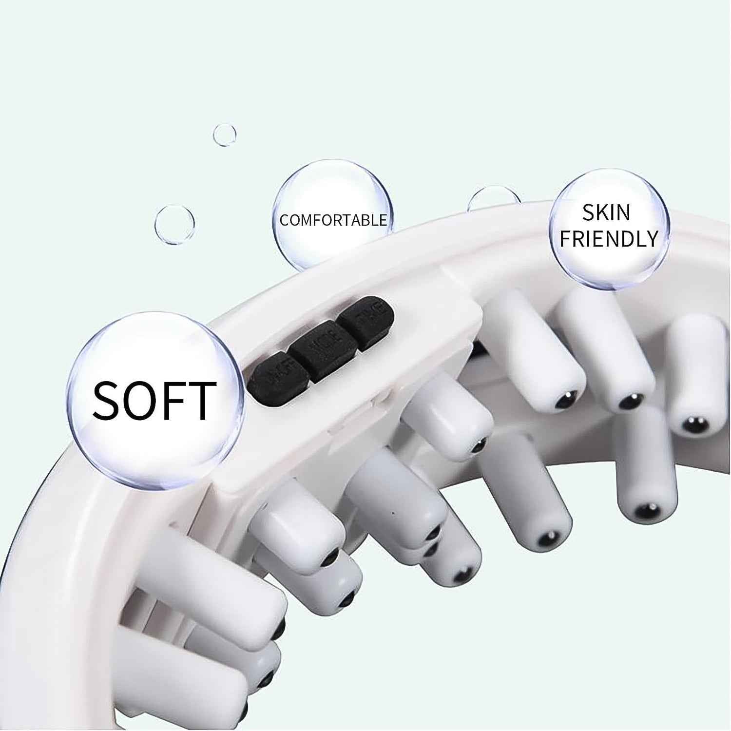 Person wearing the Electric Eye Massager, demonstrating comfortable fit and use.