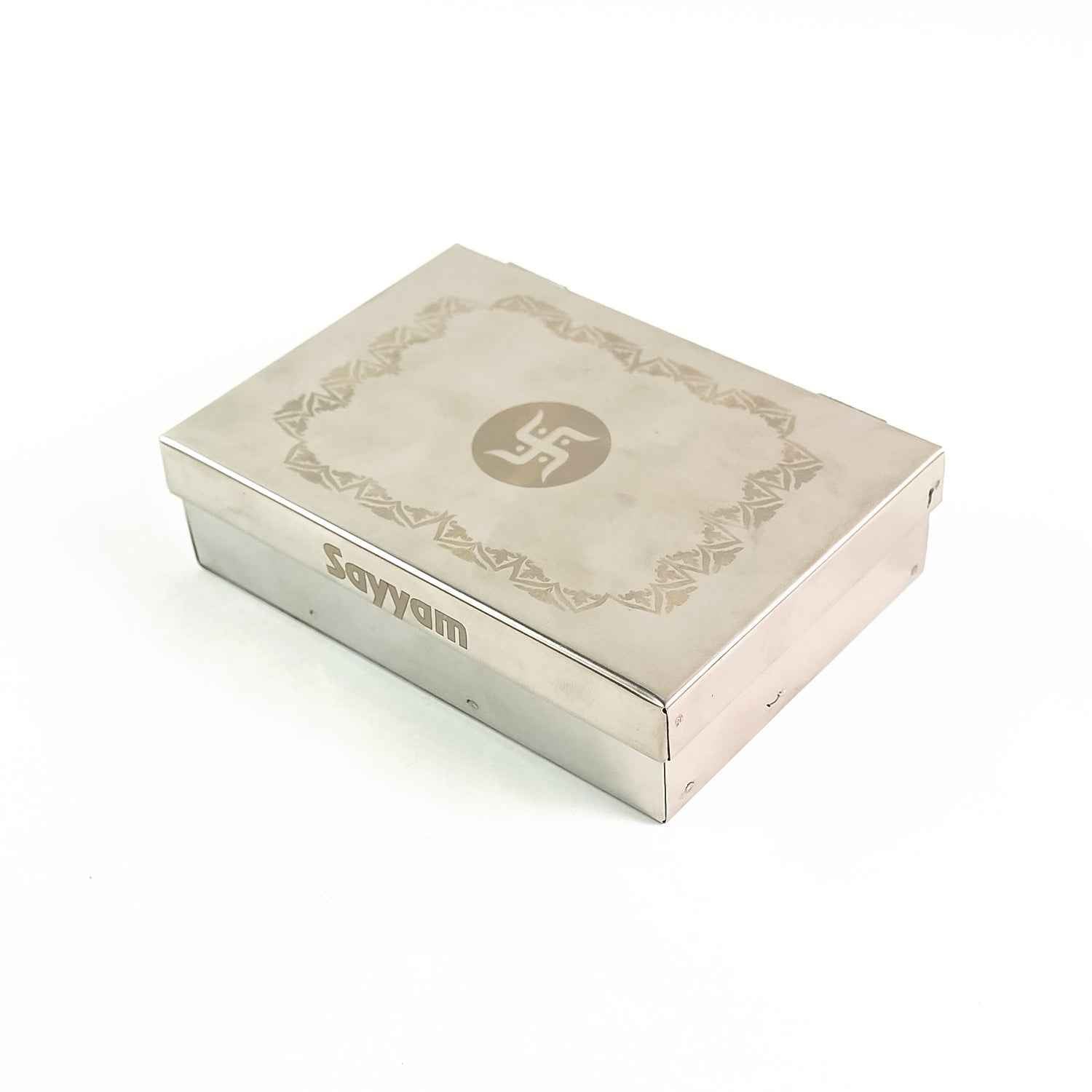 Stainless Steel Jewelry Organizer – 6-Compartment Storage Box