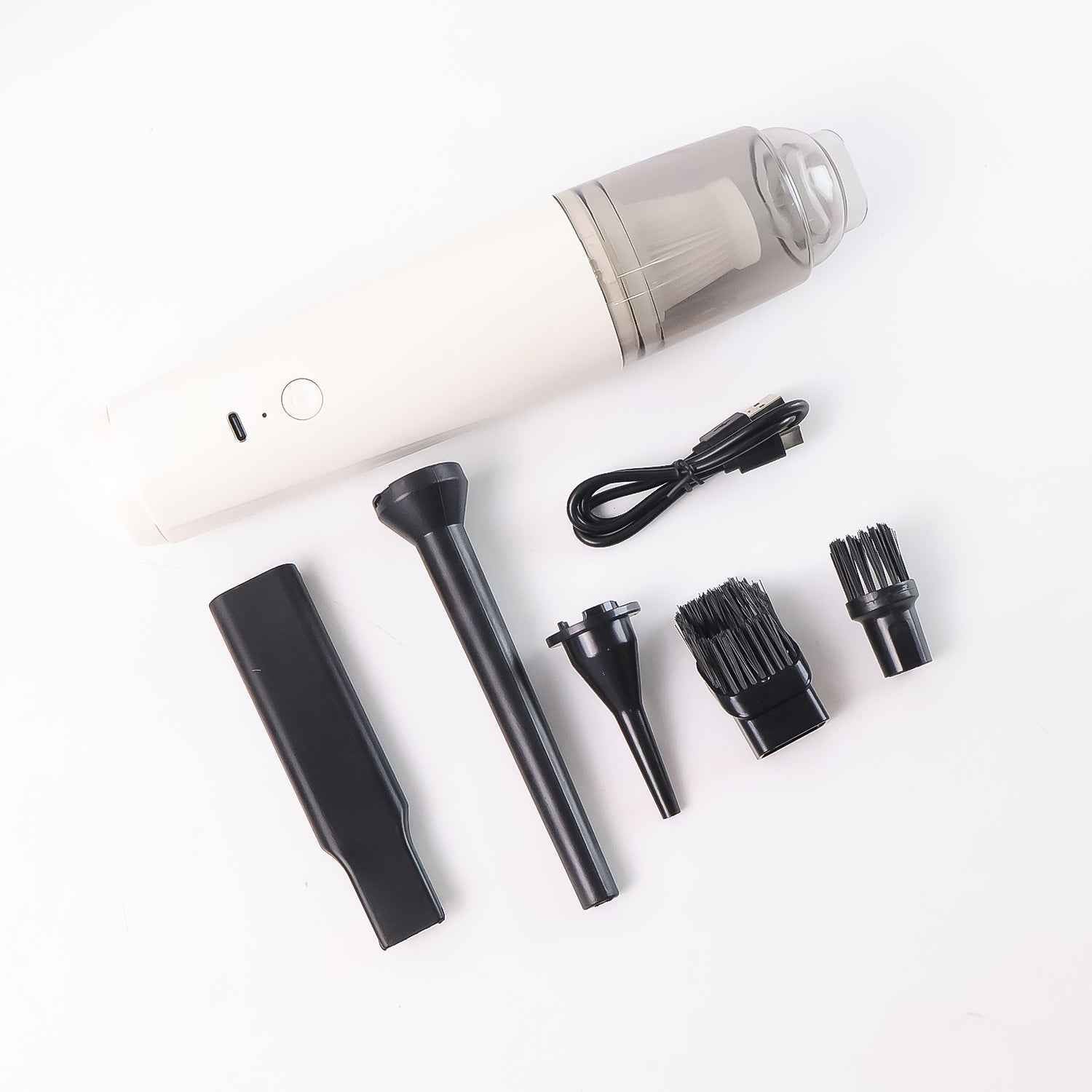 Multipurpose handheld dustbuster vacuum cleaner with 5 multi-purpose nozzle attachments