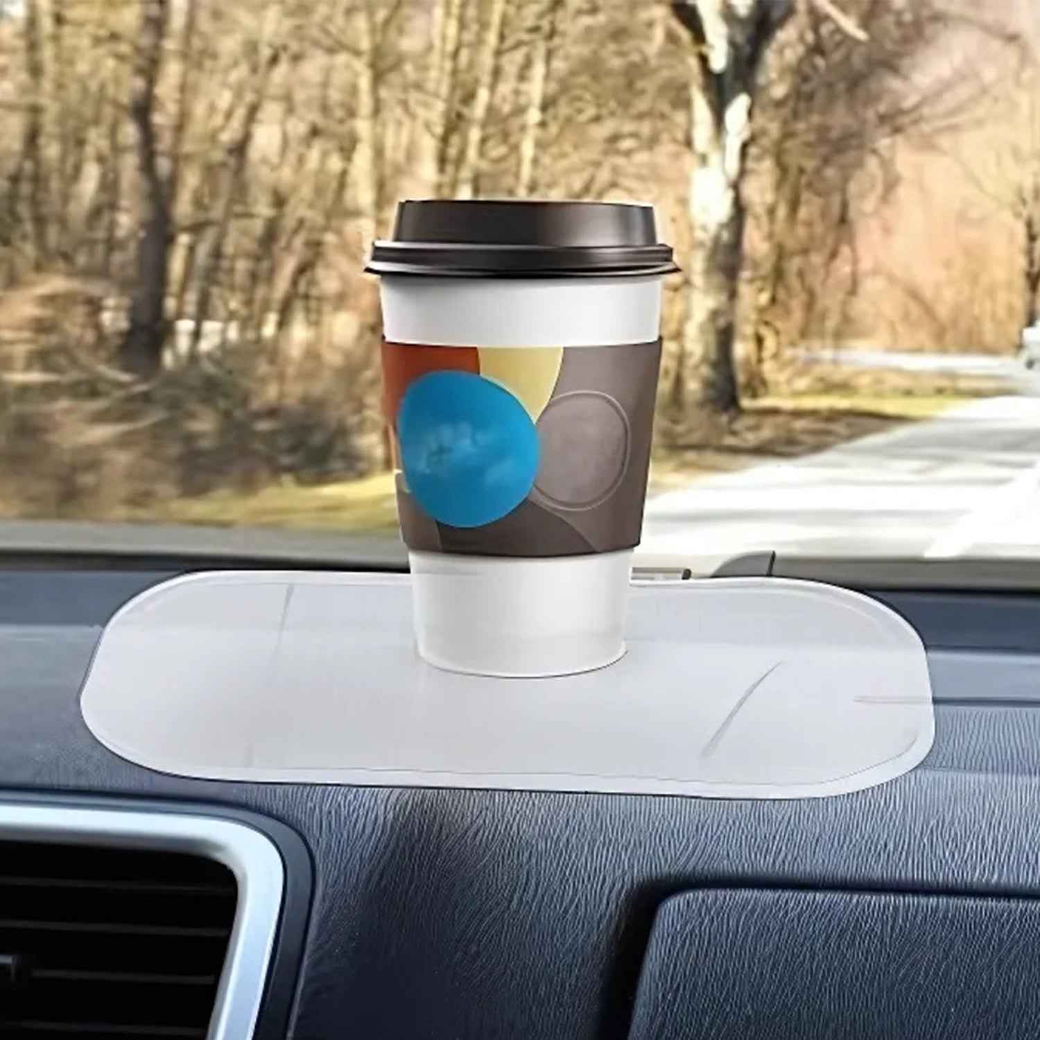 Transparent Non-Slip Silicone Dashboard Mat - Large Size Grip