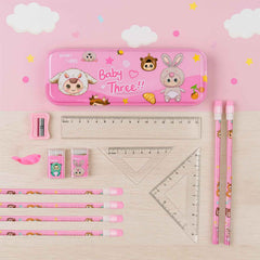 Cartoon Stationery Set for Kids – Complete 14-Piece School Supplies