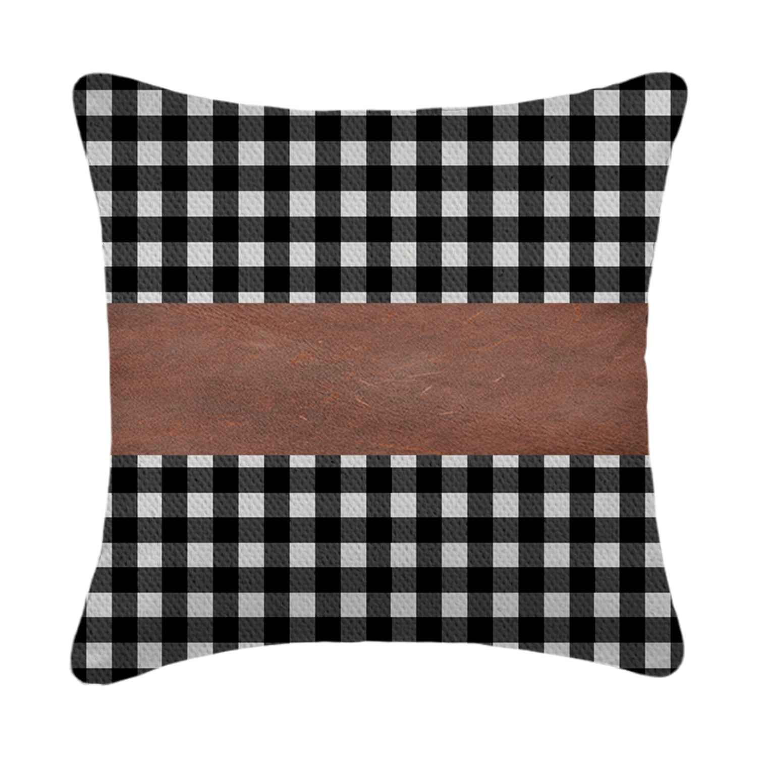 Pillow Covers – Leather & Cotton, 19x12 Inch (2 Pc) | Styleva