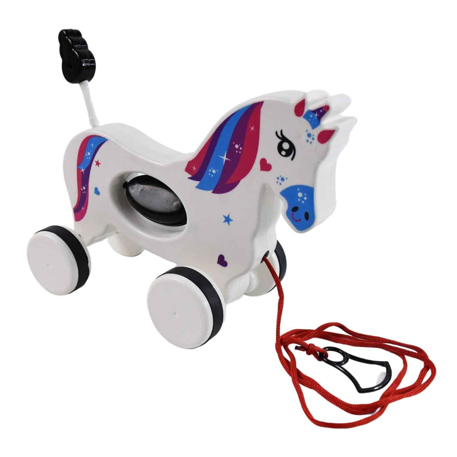 Unicorn Pull Along Toy – Encourages Toddler Walking & Motor Skills