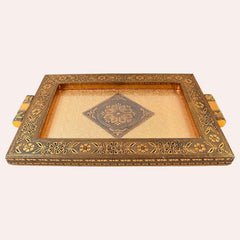 Rajwadi Decorative Serving Tray – Premium Antique Floral Design