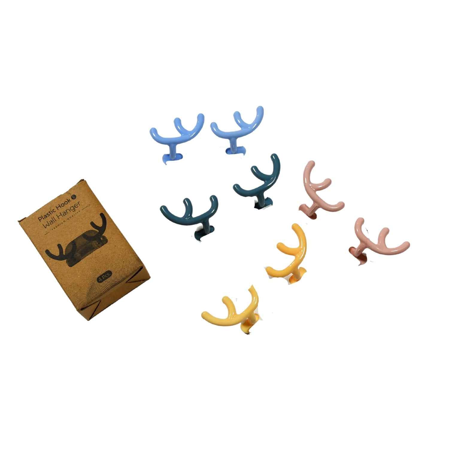 Adhesive Wall Hooks – Heavy Duty No-Drill (Pack of 4) | Indo Glow