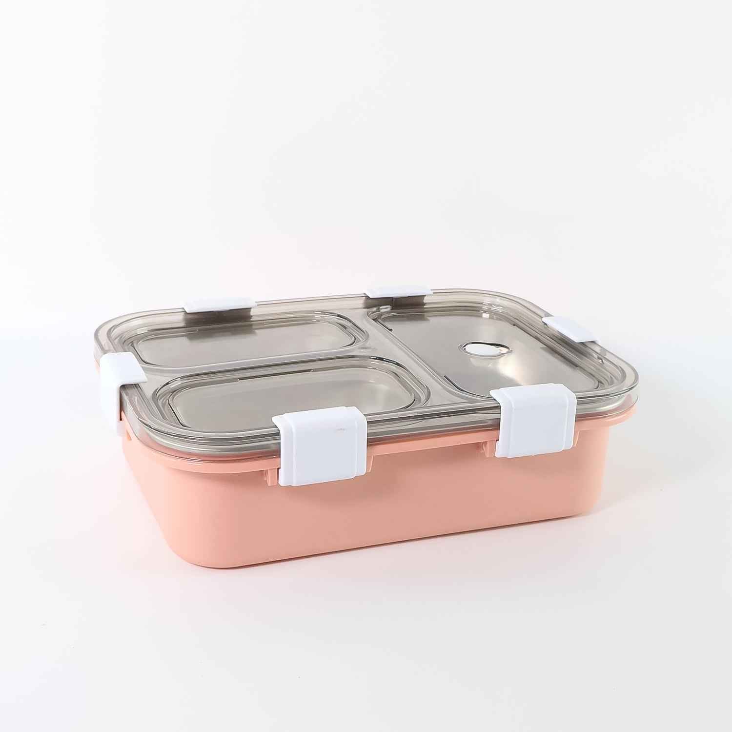 3-Compartment Lunch Box – Leak-Proof Stainless Steel Tiffin